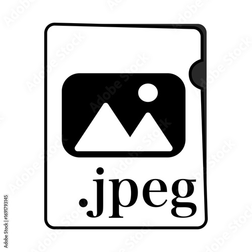 JPEGファイル形式イラスト　画像ファイル　モノクロ〜JPEG file format illustration image file monochrome〜