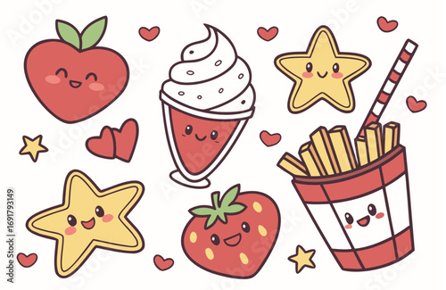 seamless background with food