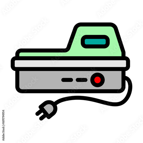 Self Cleaning Litter Box Vector Filled Icon Design