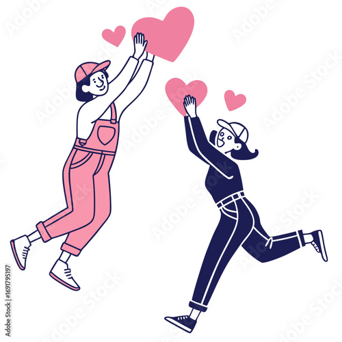 vector illustration of a dancing couple