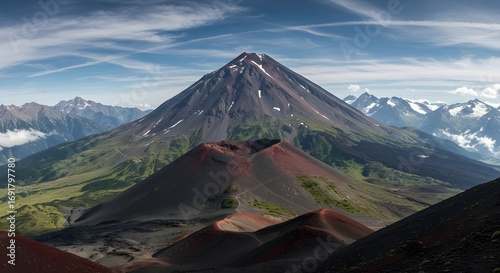 Volcanic mountain landscape