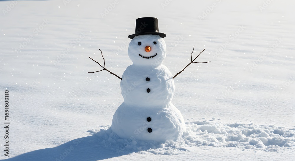 Fototapeta premium Snowman winter fun