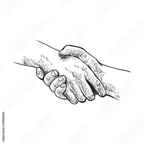 handshake pen scribbles
