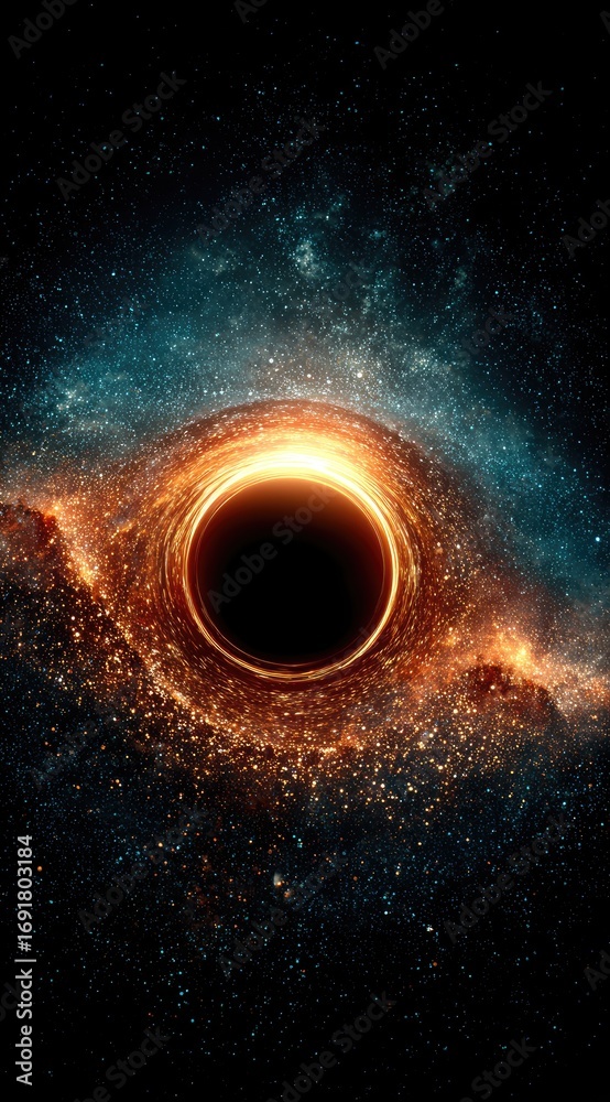 Naklejka premium Black Hole Space