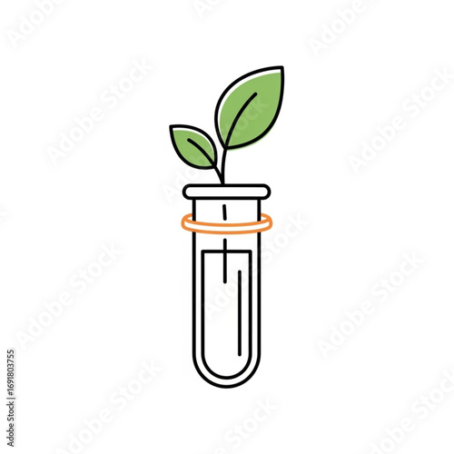 green plant in a test tube