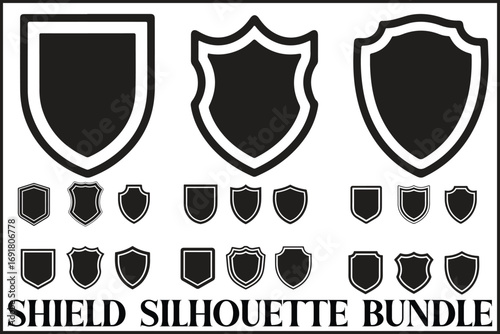 Shield Silhouette Vector Bundle