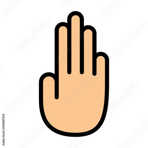 Stop Vector Filled Icon Design