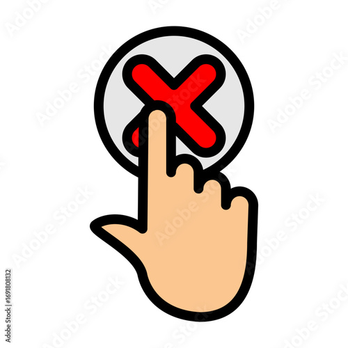 Deny Vector Filled Icon Design
