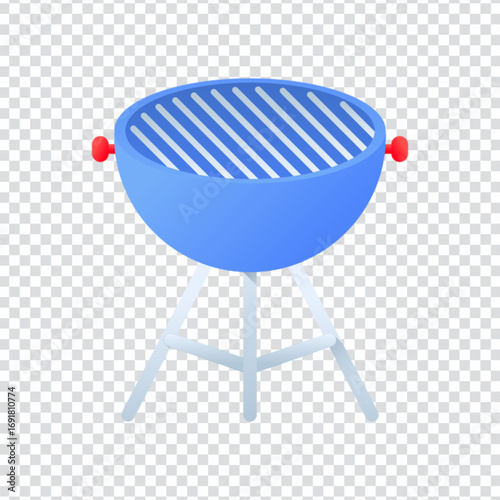 Outdoor Barbecue Grill Icon for Summer Cookouts
