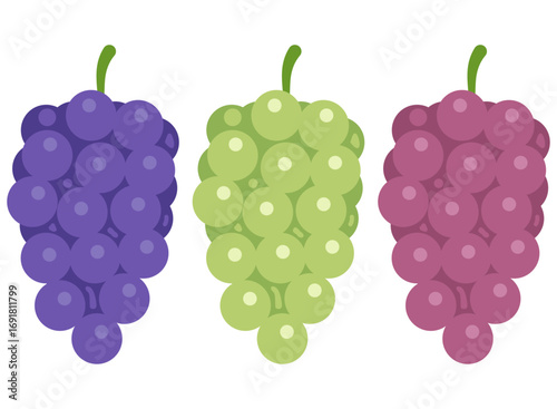 ぶどうのイラストセット