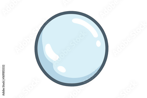 Snowball icon vector, winter snow pile symbol, frozen snow globe illustration, round ice ball isolated, cartoon style, flat design graphic with transparent background, cold weather element