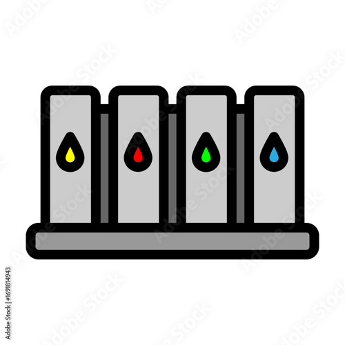 Printer Cartridge Vector Filled Icon Design