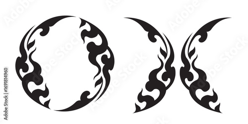 Design Ornament, Vintage hand-drawing baroque pattern, Floral Spear, Pretty Ornate Flourish.