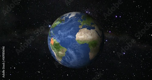 Colombia View from Space. Beautiful View of the Globe from Orbit Satellite