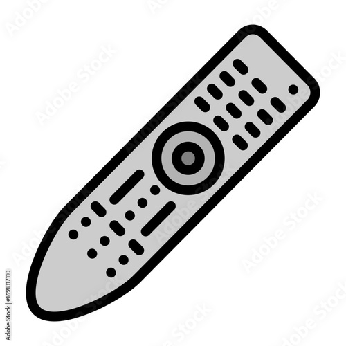 TV Remote Vector Filled Icon Design