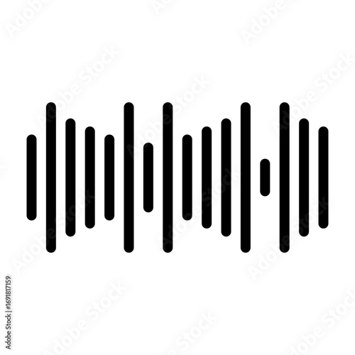 Audio Waves Vector Filled Icon Design