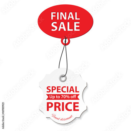 Final sale Special offer 70% concept vector design