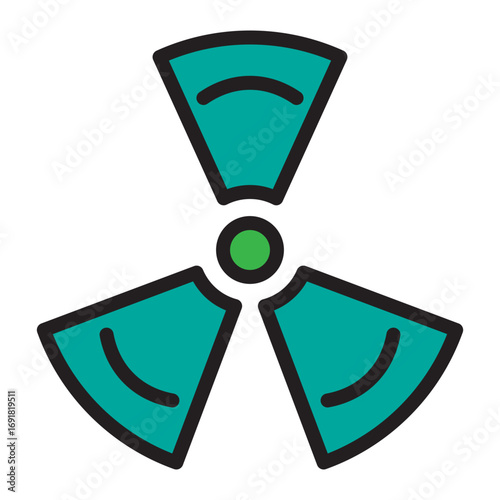 Radioactive Vector Filled Icon Design