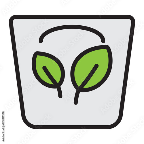 Compostable Vector Filled Icon Design