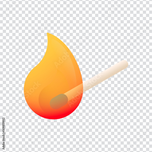 Match Stick Icon for Fire Starting