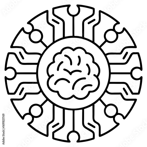 Meditating Mindful Virus Icon