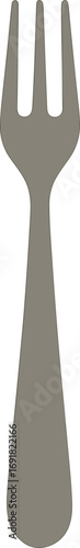 Minimalist Flat Fork Kitchen Utensil Dining Cutlery Element Illustration