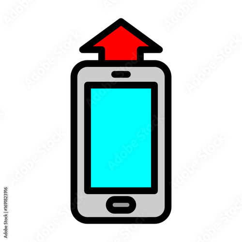 Smartphone Entry Vector Filled Icon Design