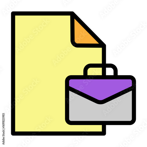 Job CV Vector Filled Icon Design
