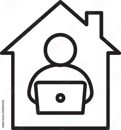 Home Learning Line icon