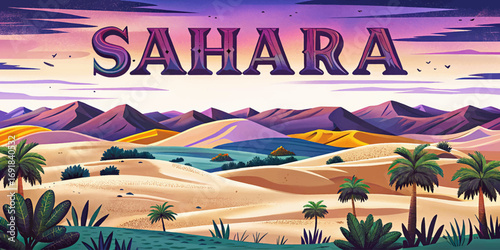 Sahara Desert in Africa, world’s largest hot desert, endless sand dunes, oases, unique wildlife and ancient history