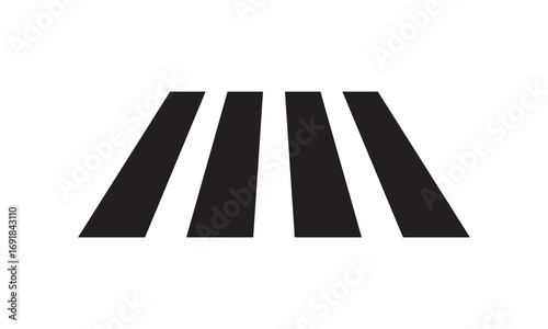 Crosswalk lines. pedestrian crossing icon. zebra crossing. vector illustration, crossover isolated on white background. Vector Illustration .EPS 10 .