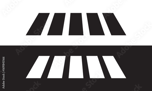 Crosswalk lines. pedestrian crossing icon. zebra crossing. vector illustration, crossover isolated on white background. Vector Illustration .EPS 10 .
