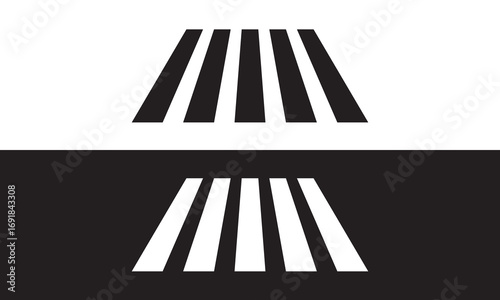Crosswalk icon Flat art illustration