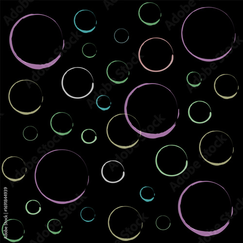 Grunge circle pattern. Geometric shape background. Abstract colorful texture. Vector modern illustration. EPS 10.