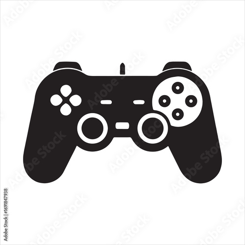  video game controller silhouette vector illustration