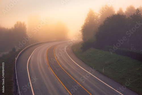 road through the fog