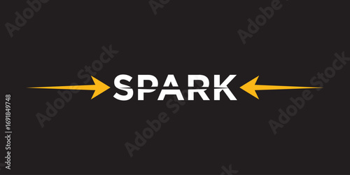 word mark spark logo design, spark text typography graphic vector template