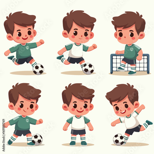Boy playing soccer