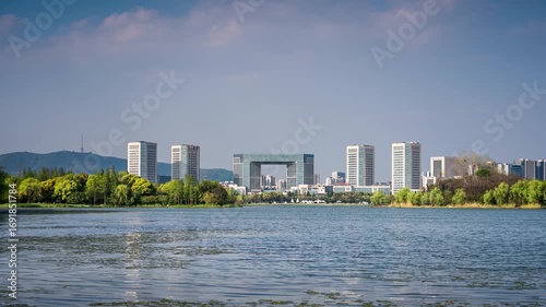On August 17, 2023, the urban landscape of Liuyuan Economic Development Zone in Binhu District, Wuxi City, Jiangsu Province, China was captured.