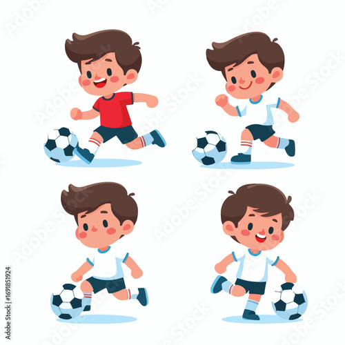Boy playing soccer