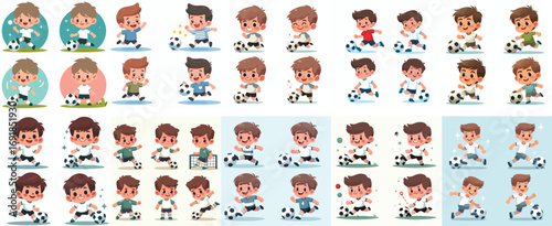 Boy playing soccer