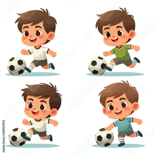 Boy playing soccer
