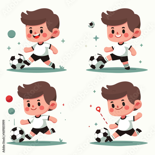 Boy playing soccer