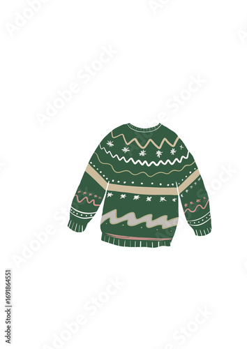 green Christmas sweater