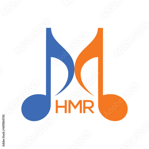 HQA Music Company logo. HQA Company logo design for Musical Note and business. HQA Entertainment Branding best icon.
