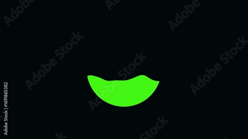 Neon green leaf abstract animation motion graphics looping seamless energy nature technology modern design. Animated neon green leaf abstract seamless loop motion graphics bright nature energy.