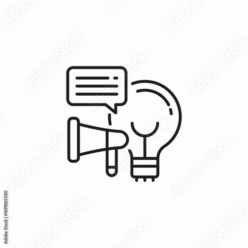 communication idea megaphone icon sign vector