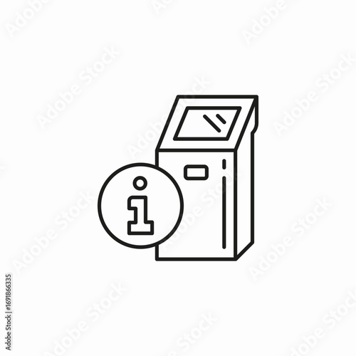 information kiosk terminal icon sign vector