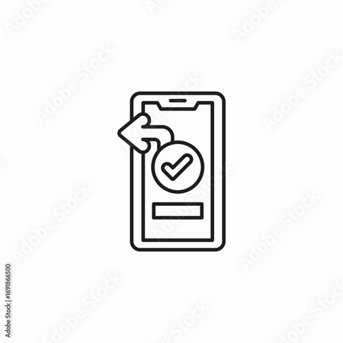 mobile payment success icon sign vector