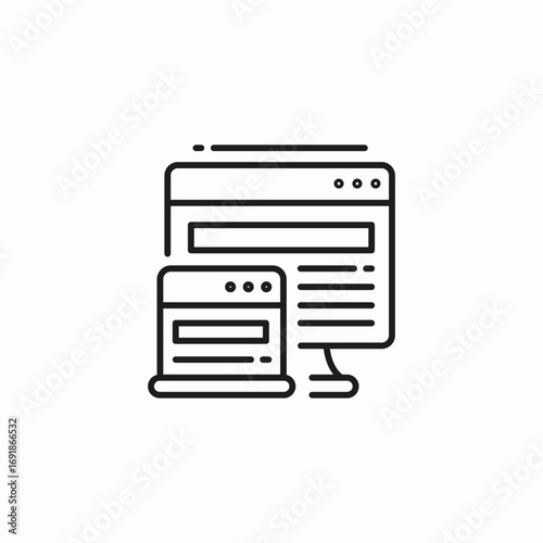 multi device connectivity icon sign vector